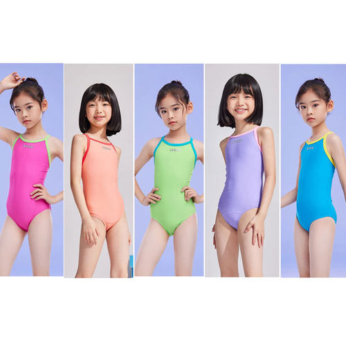 洲克2023专柜正品新款女童泳衣连体三角竞速专业长训练比赛泳衣