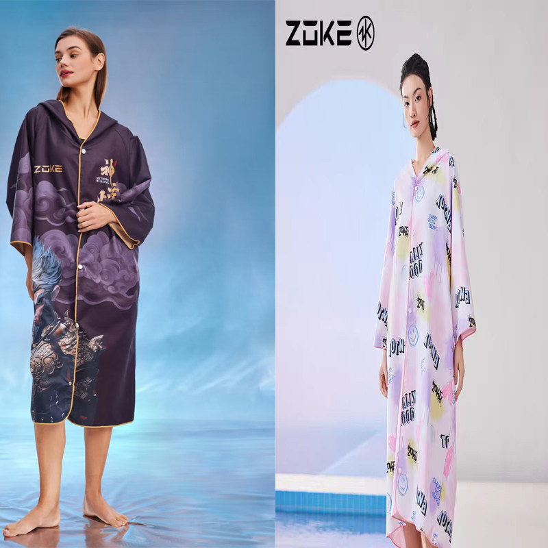 洲克吸水浴袍成人神话悟空速干游泳训练开衫保暖防晒儿童斗篷