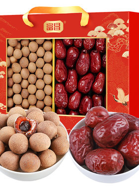 富昌福运高照桂圆红枣礼盒1235g