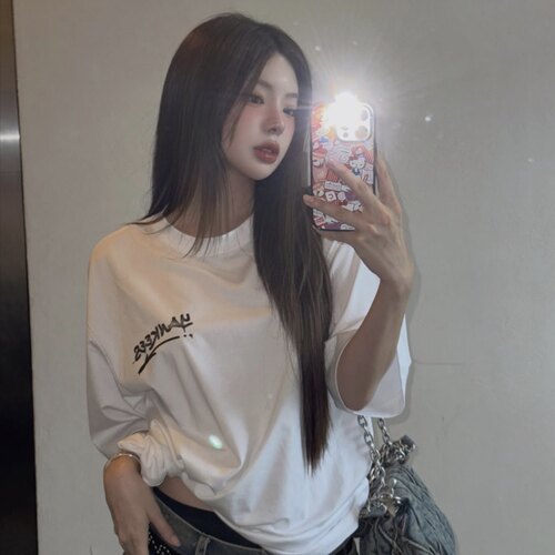MLB SS25 圆领超宽松徽标大logo男女短袖T恤3ATSB5153-50WHS/BKS