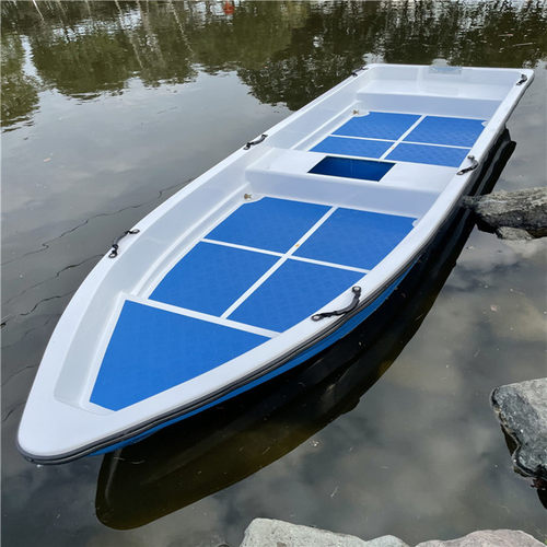 厂家直销双层加厚玻璃钢船钓鱼船自排水冲锋舟活水仓快艇可配马达