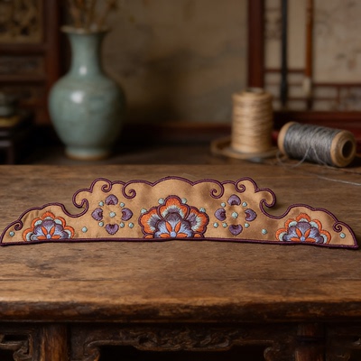 刺绣绣花材料布贴国风服装饰花条