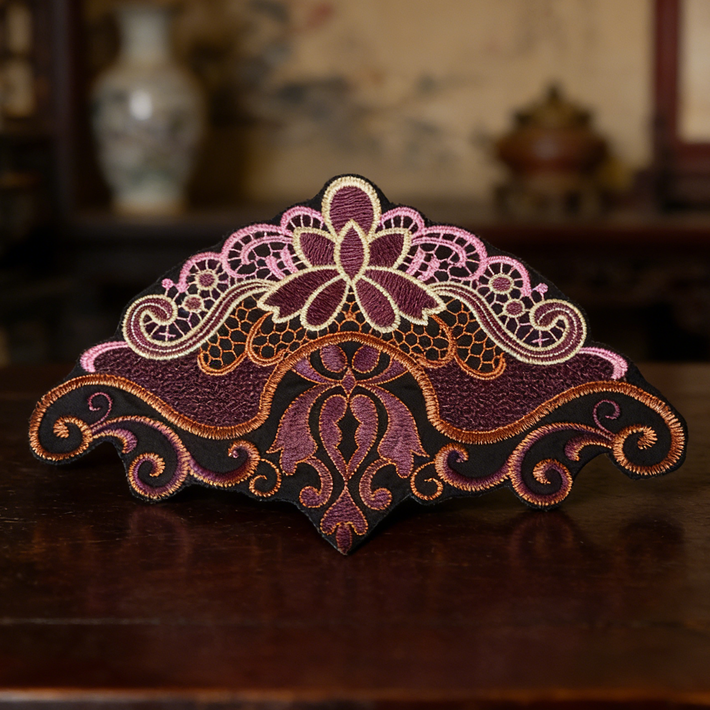 民族风大号三角花纹刺绣布贴