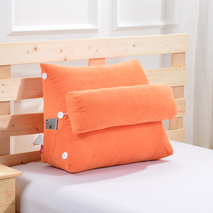 纯色办公室玉米粒创意三角靠垫灯芯绒床头上大抱枕多款秋冬新品