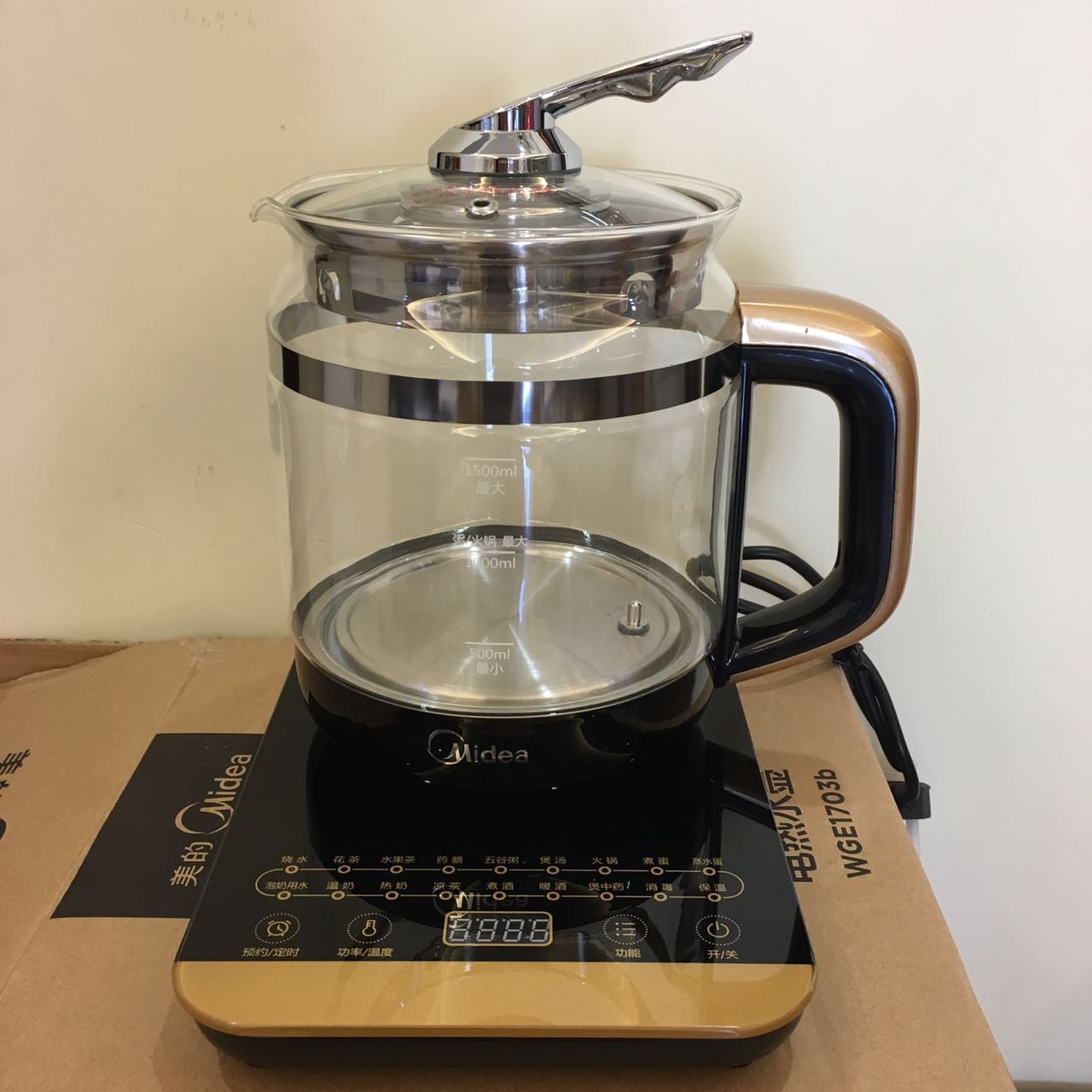 美的GE1703养生壶家用全自动加厚玻璃多功能煮花茶壶电热煮茶器在类目 厨房电器, 保健/养生/煎药壶中 - 来自Buy2taobao.com提供专业的淘宝代购服务