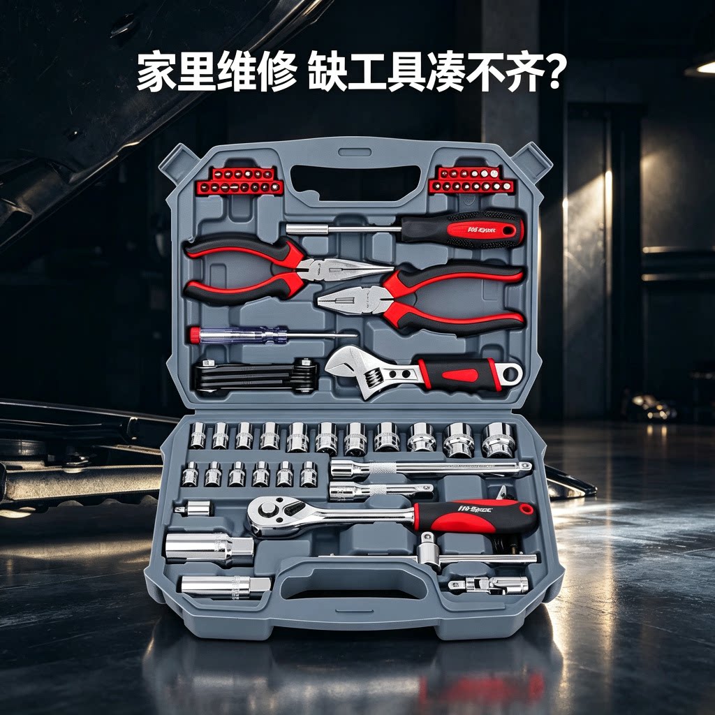 希孟随车工具套装67件汽修套筒