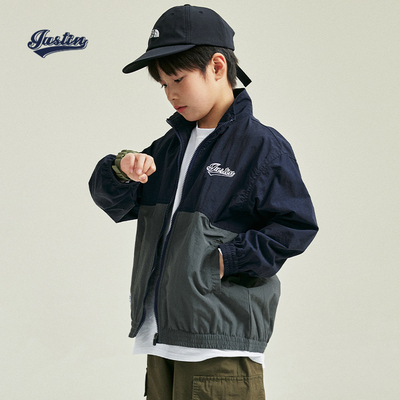JUSTIN男孩休闲运动训练夹克外套