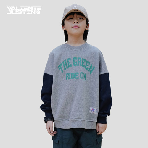 JUSTIN春秋纯棉毛圈日系休闲卫衣