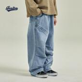 中大童男孩宽松休闲长裤 JUSTIN25春秋新款 儿童宽松水洗软牛仔裤