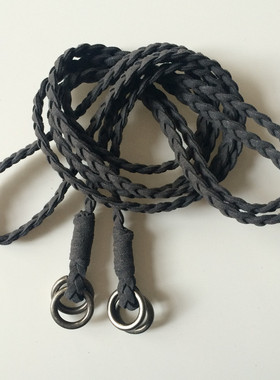 深灰色细腰绳女配裙装饰夏季新款简约百搭柔软编织牛皮绒细腰带