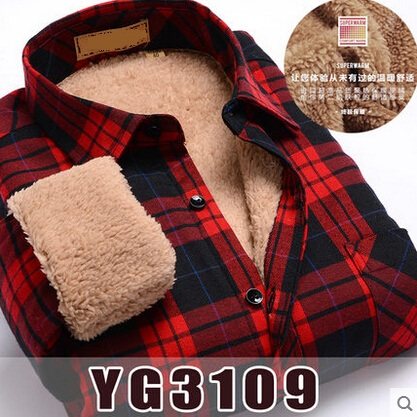 外贸新款欧美羊羔绒加绒加厚衬衫