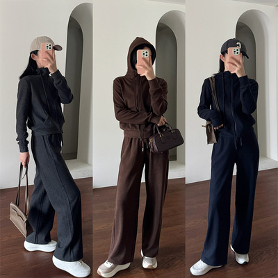 娇阳 牛货！牦牛绒+羊绒 秋冬厚保暖休闲时尚套装连帽外套卫裤