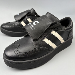 男鞋 捡漏牛皮男士 黑色软底休闲板鞋 断码 真皮 百搭商场撤柜鞋 德训鞋