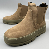厚底显高切尔西靴女款 磨砂皮百搭短靴撤柜防水台品牌真皮女靴捡漏
