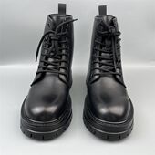 外贸原单马丁靴男款 英伦风高帮机车男靴子男士 高级感真皮中帮厚底