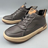 捡漏头层牛皮男鞋 真皮高帮板鞋 加绒厚毛休闲撤柜尾货潮鞋 棉鞋 男士