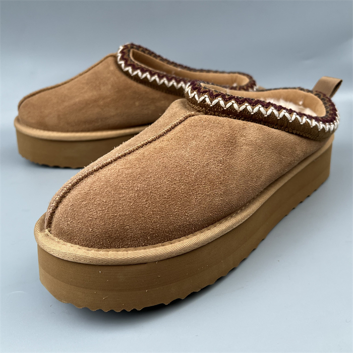 外贸稀缺断码加绒保暖雪地靴男厚底防滑磨砂皮外穿棉鞋民族风真皮