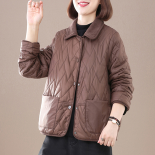 宽松 孔雀飞飞2024秋冬新款 遮肉加厚夹棉休闲棉衣女 大码 韩版