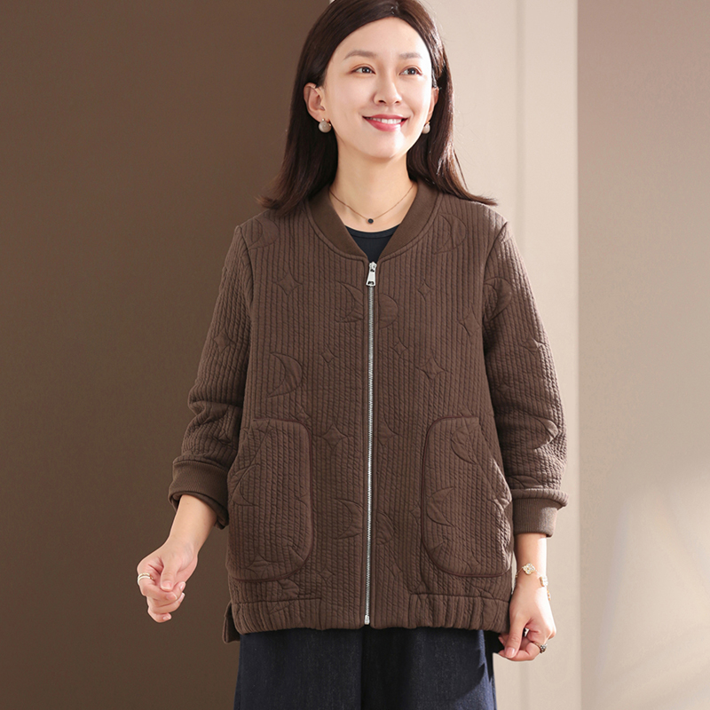 孔雀飞飞 专柜品质 2025秋装韩版大码遮肉复古洋气女新款休闲外套