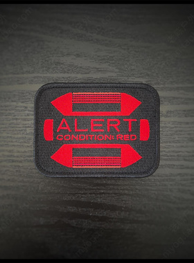 现货 美国PDW Red Alert Morale Patch 红色警戒臂章 魔术贴