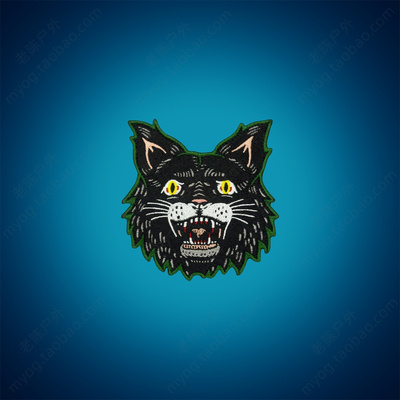 美国PDW大猫怪臂章猫头魔术贴