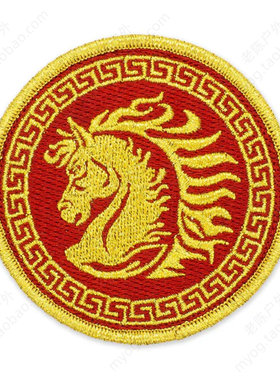 正品美国PDW马年魔术贴马头臂章