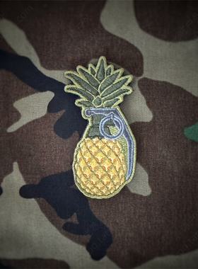 现货 美国PDW Pineapple Frag Morale Patch 菠萝手雷臂章 魔术贴