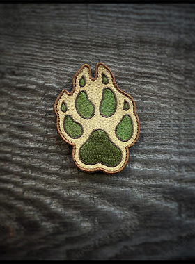 现货 美国PDW K9 Terra Morale Patch 土黄绿狗爪臂章 忠犬魔术贴