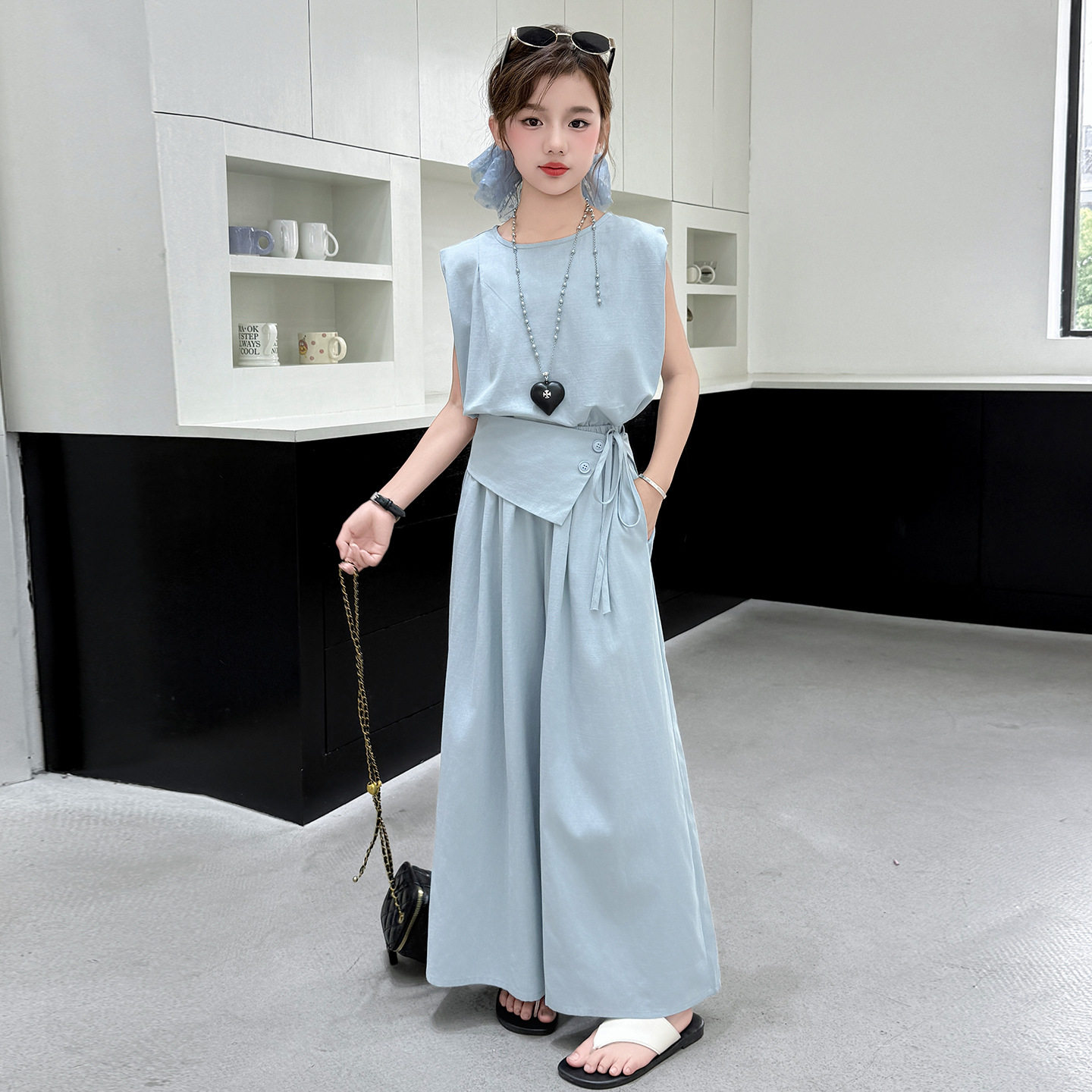 女童韩系穿搭套装夏季2026新儿童运动套装