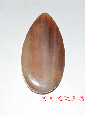 纯天然藏族水滴平安牌项坠天然血丝羊角吊坠无事牌色泽圆润透亮