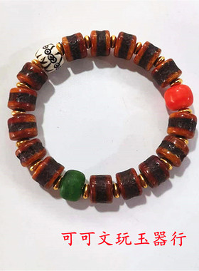 新品民族风原创DIY手链 文玩牛骨手链牦牛骨手链牛骨串把玩手串