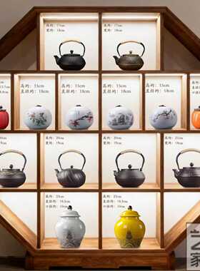 陶瓷茶叶罐摆件意式轻奢茶壶饰品
