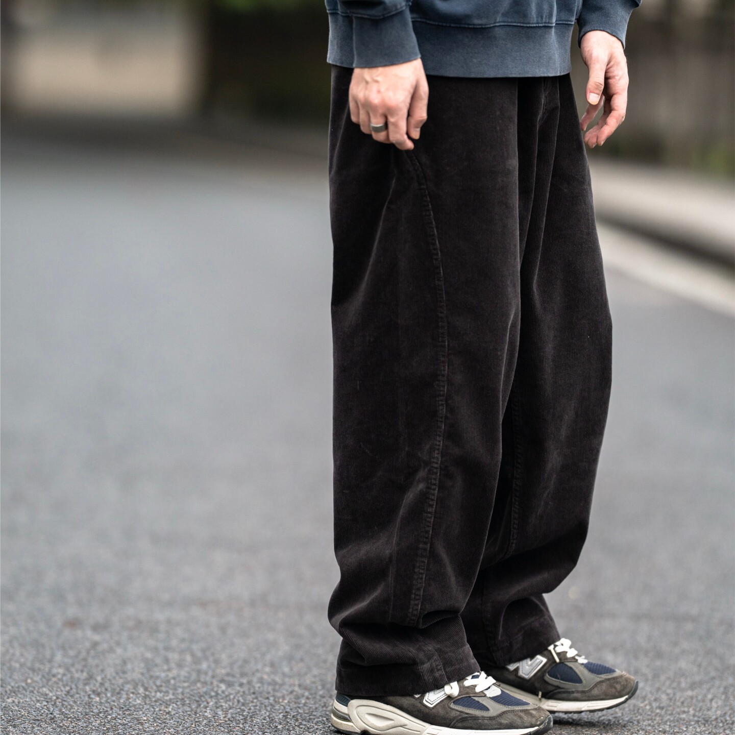 BTB 「11坑灯芯绒」26AW 复古370G重磅宽松纯色休闲直筒长裤
