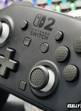 Switch 2 Pro手柄按键贴纸3M立体肌理矩阵蜂窝迷彩碳纤维防滑贴