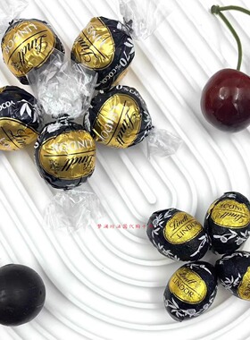 包邮法国Lindt瑞士莲Lindor软心金边70%黑巧克力球系列