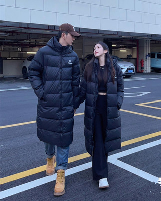 准者保暖防风连帽长款男女
