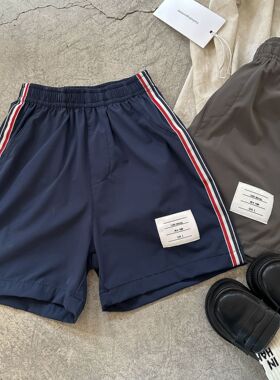 2025夏季新品男童裤子女童短裤五分裤韩版童裤弹力短裤速干登山裤