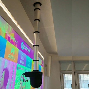 投影仪电动吊架摄像头超薄投影机遥控升降伸缩单杆吊架