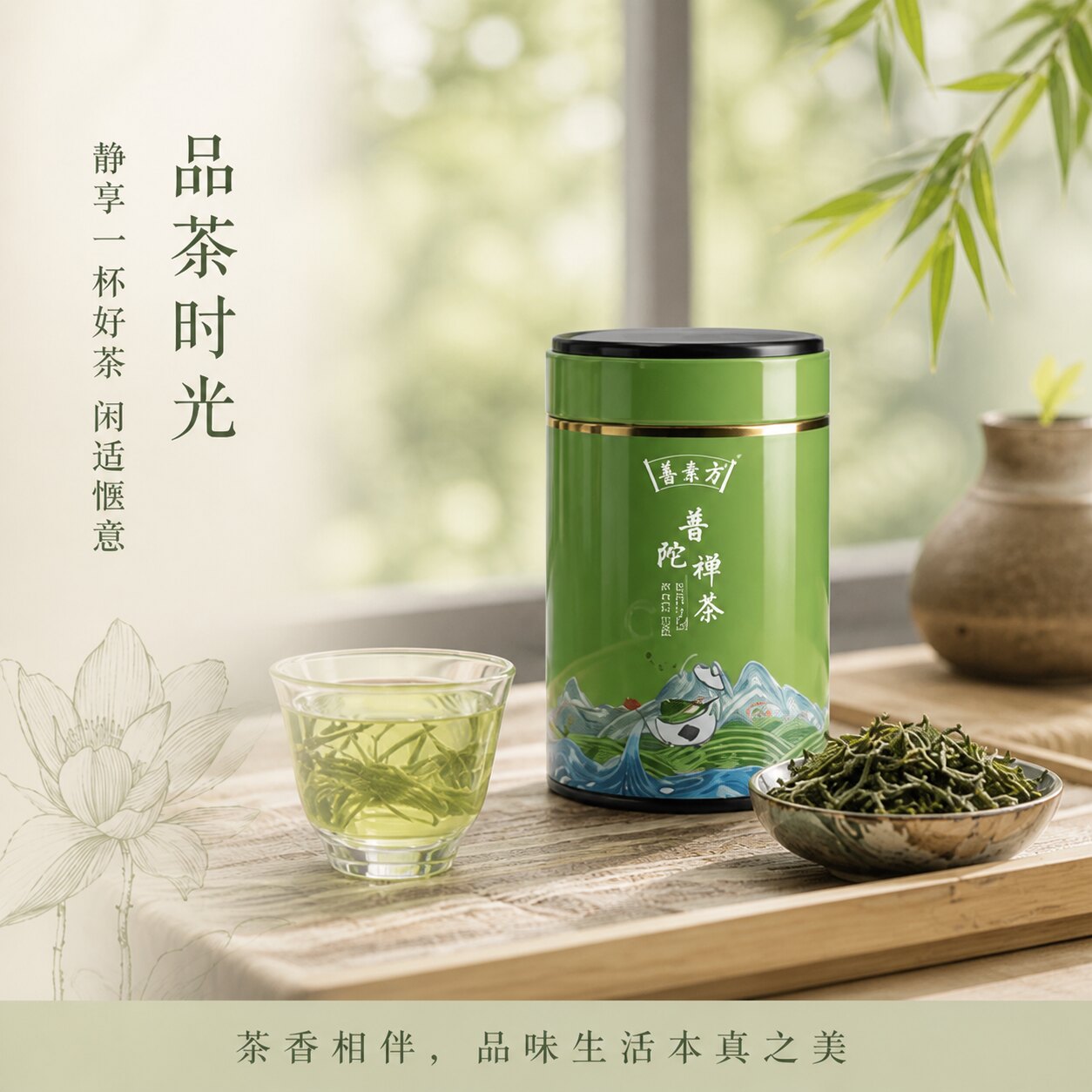 普陀禅茶80克精品罐装浙江宁波