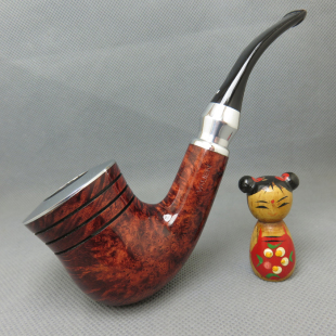 195 SHINE闪耀 德国华云VAUEN石楠木烟斗9mm滤芯过滤老式 弯斗