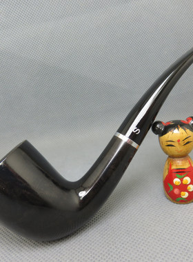 丹麦Stanwell史丹威石楠木烟斗black diamond黑钻系列光面弯 140