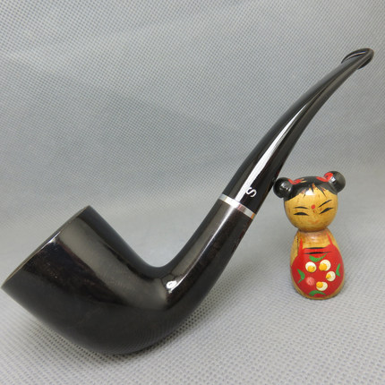 丹麦Stanwell史丹威石楠木烟斗black diamond黑钻系列光面弯 140