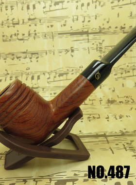 红木实木花梨木弯直式烟斗9MM滤芯过滤新手入门练习D-BRAND  478