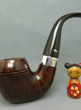 爱尔兰Peterson彼得森925银圈石楠木烟斗福尔摩斯栗色Watson 华生