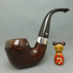 爱尔兰Peterson彼得森925银圈石楠木烟斗福尔摩斯栗色Watson 华生