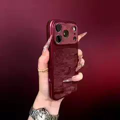 Burgundy Wine Red Suitable for Apple iPhone 18 Pro Max Protective Case with Lens, 17 Seconds to Enlarge the Window, 16 Unique Scratch-Resistant, Fingerprint-Resistant, Good-Looking, 15 High-End Feel, Soft Edges, 14 for Men and Women Couples