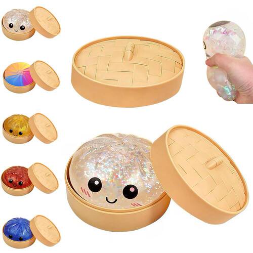 包子捏捏乐Dumpling Squishies 柔软不粘手挤压回弹玩具面粉款