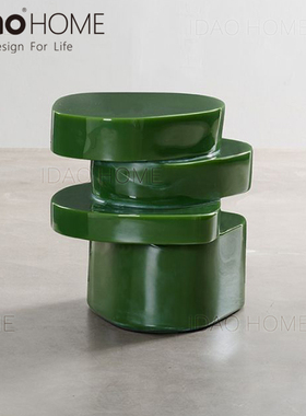 idao创意个性艺术雕塑装饰设计时尚咖啡桌茶几边桌客厅切割错层