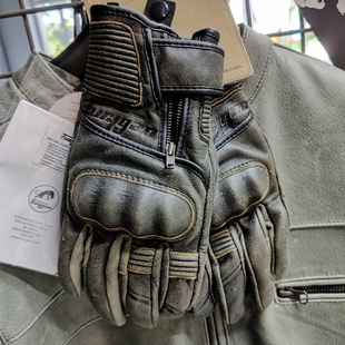 法国Furygan JAMES D3O牛皮 摩托机车骑行防摔手套 四季款手套