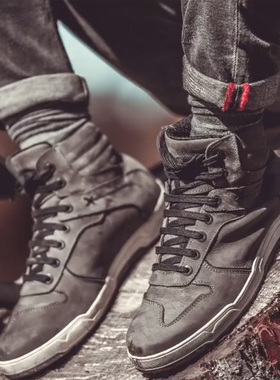 意大利Stylmartin SMOKE 防水 灰色城市复古 摩托骑行鞋 防水透气